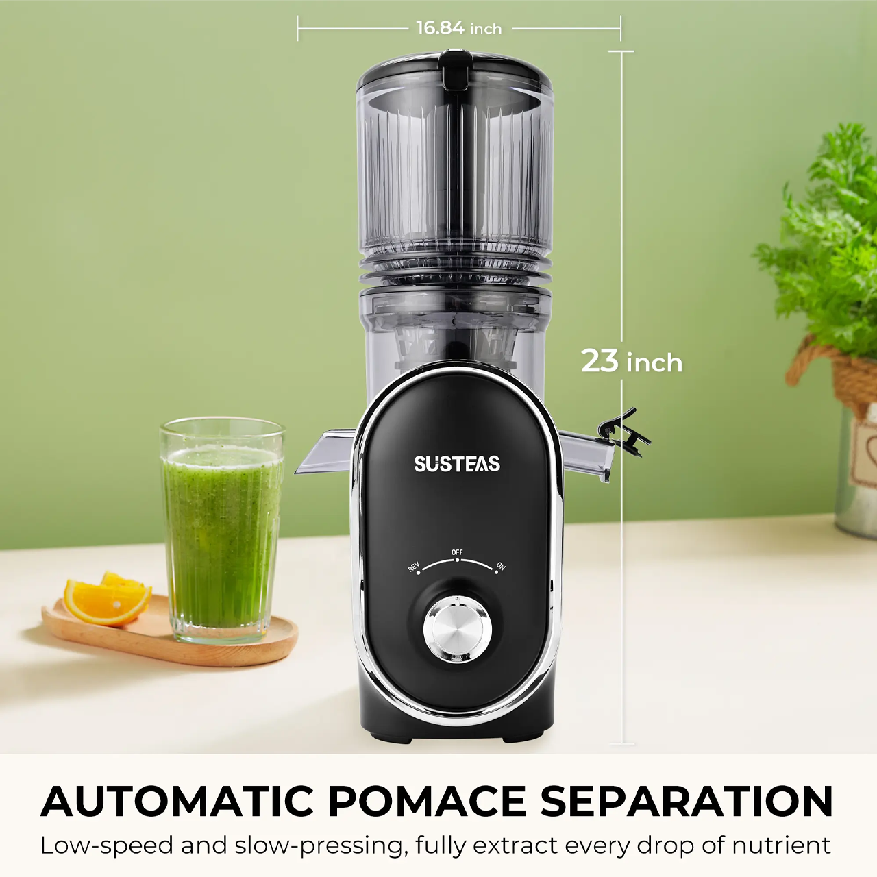 Cold Press Juicer, 5.3 Inch Large Feed Opening