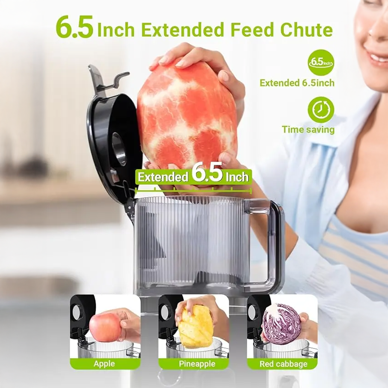 C16 Cold Press Juicer with 6.5"Extra Large Feed Chute