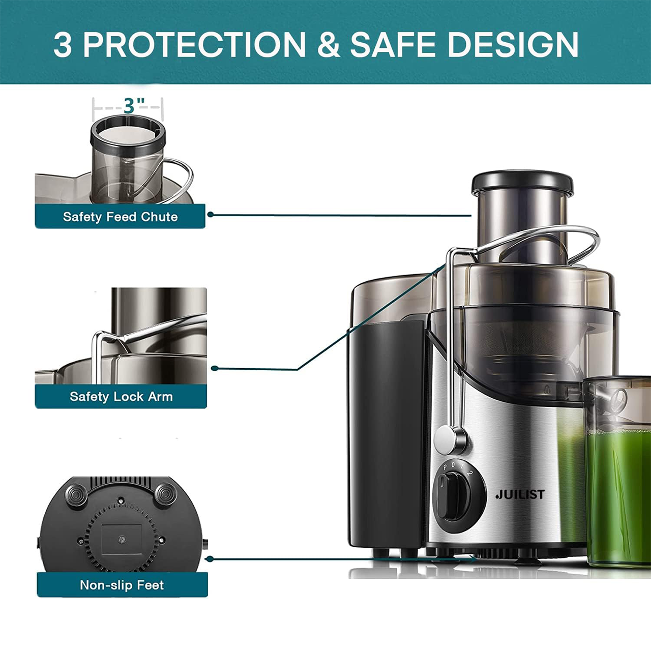 800W Big Mouth Juicer Pro (3” Feed Chute)