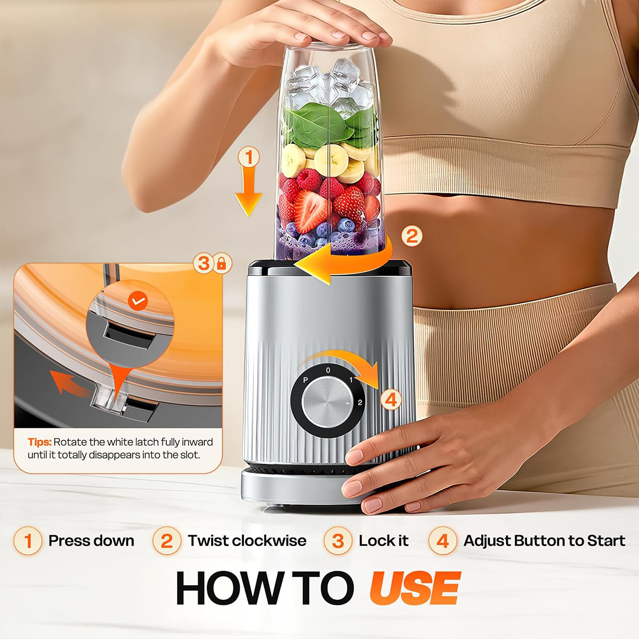 BlendGo Pro Smoothie Blender (20,000 RPM Power)