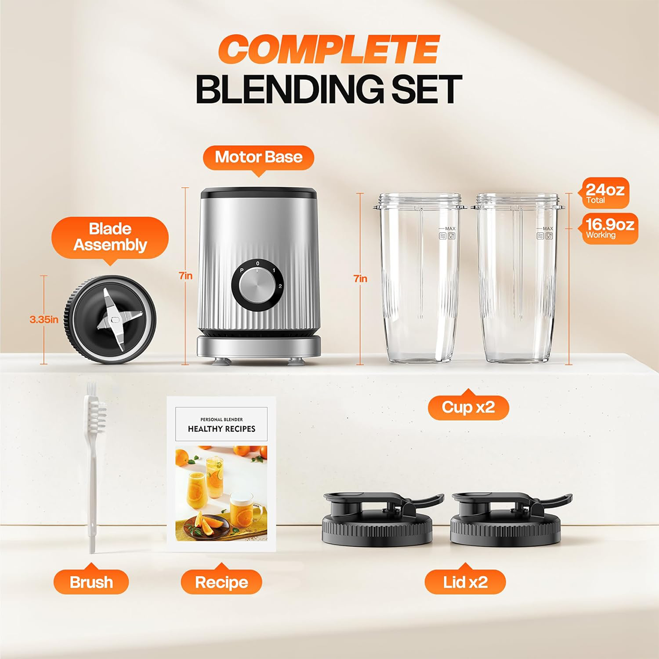 BlendGo Pro Smoothie Blender (20,000 RPM Power)