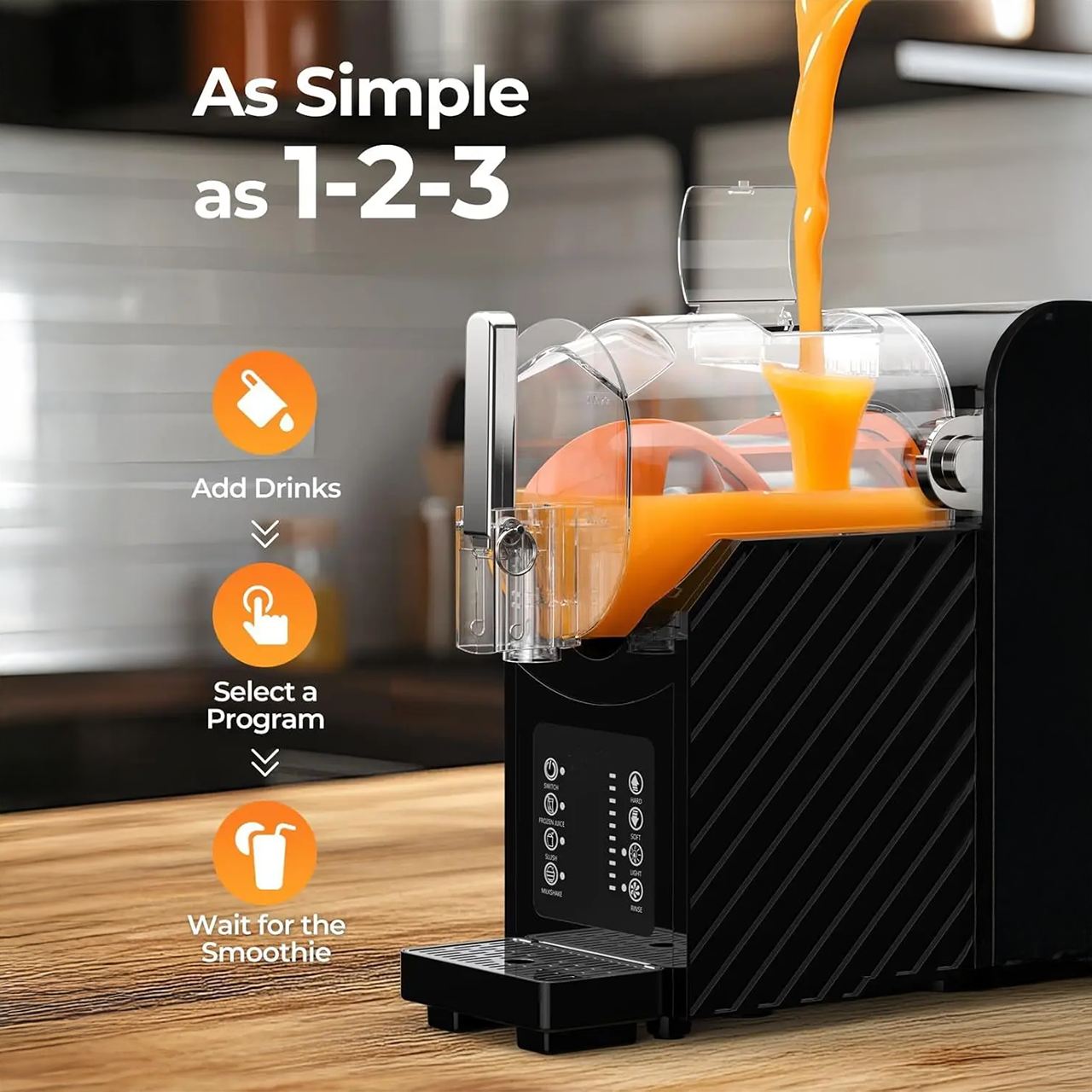 Slushie Machine with Self-Cleaning