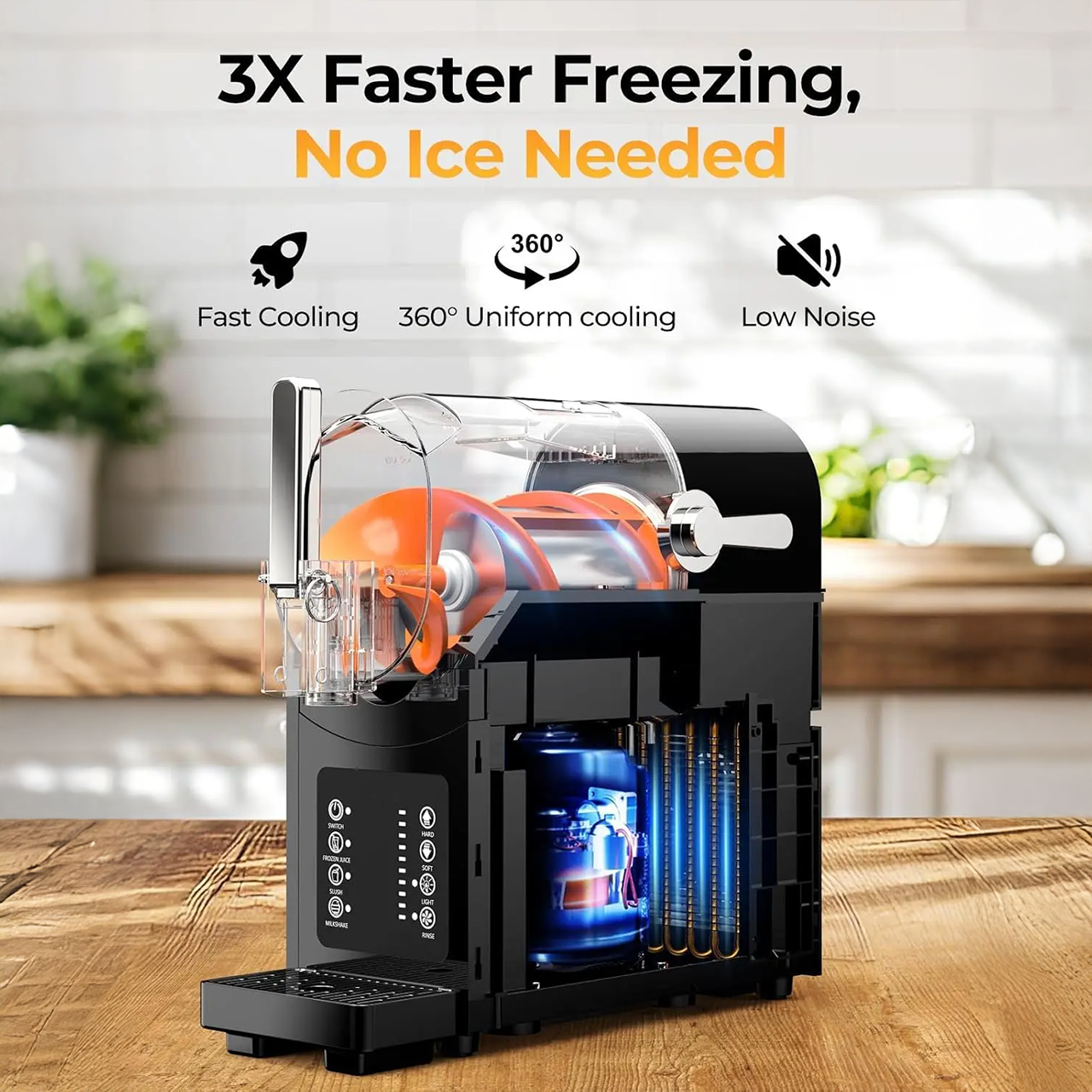 Slushie Machine with Self-Cleaning